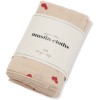 Set van 3 tetradoeken - 3 pack muslin cloth amour rouge (opgelet ouders hebben dit reeds in het bezit)  (Geboortelijst Sezane B.)